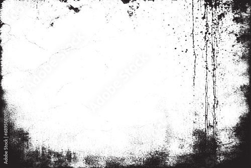 black grungy texture on white background vector illustration overlay monochrome grungy background photo