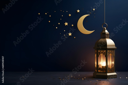 ramadan Kareem   Ramadan crescent moon  Eid Mubarak Islamic festival social media banner and Eid Mubarak Post Template  isolated background 
