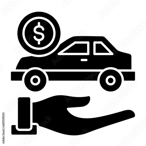 Assets vector icon on glyph