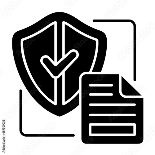 Insurance vector icon on glyph