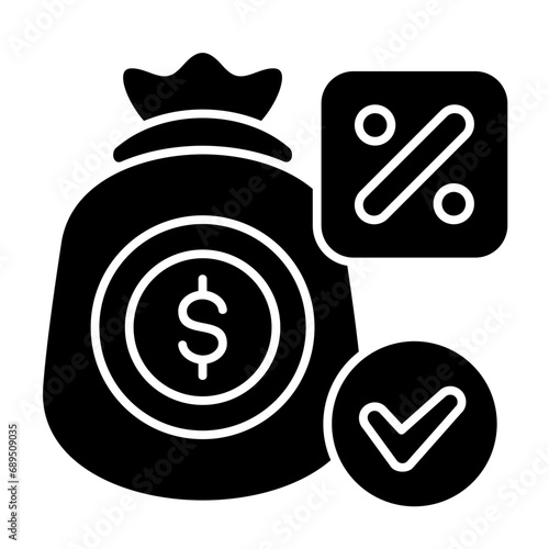 Loans vector icon on glyph