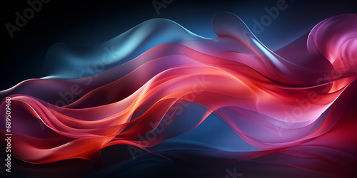 Abstract neon flame cloud with dust cold versus hot concept. "Neon Flame Cloud Abstract Art