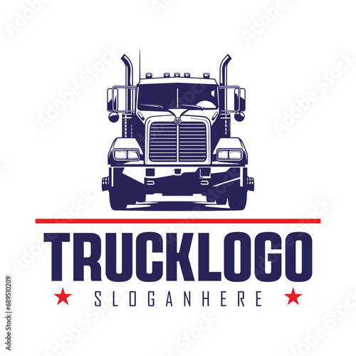Black silhouette truck logo icon. truck vector illustration