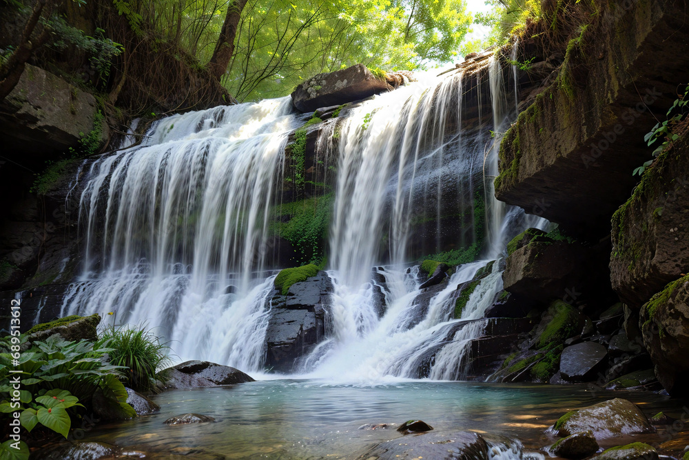Obraz premium Landscape - nature summer waterfall