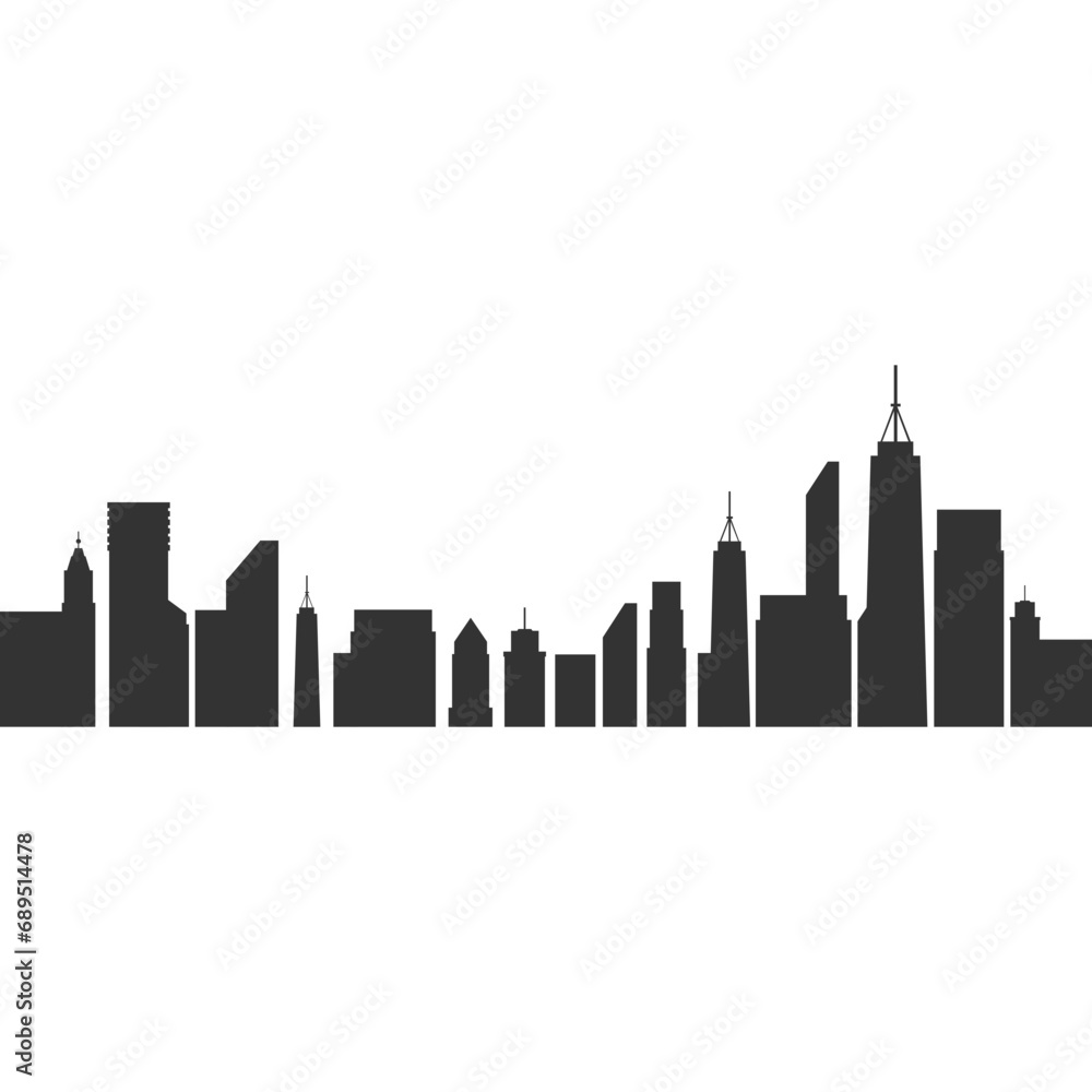 Fototapeta premium City Buildings Landscape Silhouette