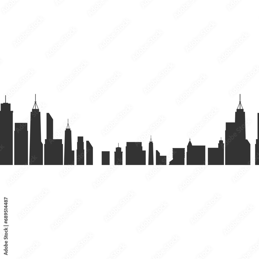 City Buildings Landscape Silhouette City Buildings Landscape Silhouette