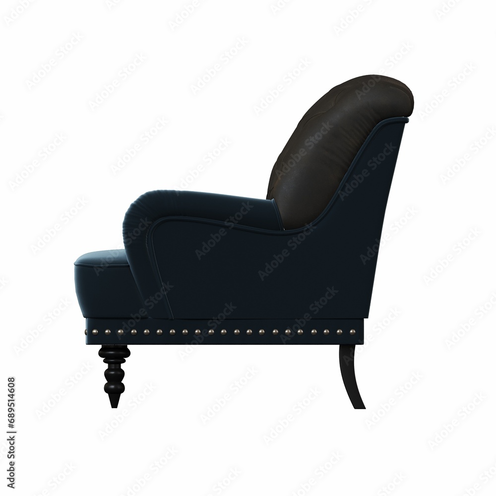 armchair isolated on white background, interior furniture, 3D illustration, cg render armchair isolated on white background, interior furniture, 3D illustration, cg render