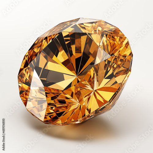 Yellow Diamond on white background with high quality