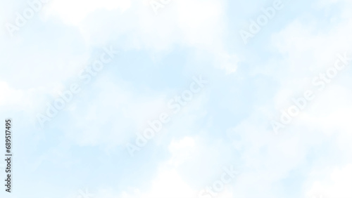 blue sky with beautiful natural white clouds. Blurry Water Smooth Flow Liquid Wallpaper. Ocean Bright Summer Color Fluid Blurry Texture.