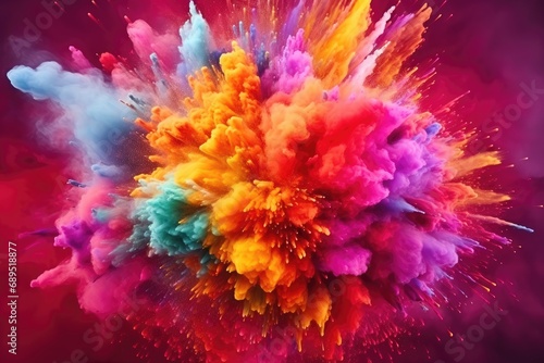 Holi boom colorful background
