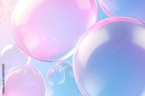 Beautiful pastel neon colored soap bubble abstract background.