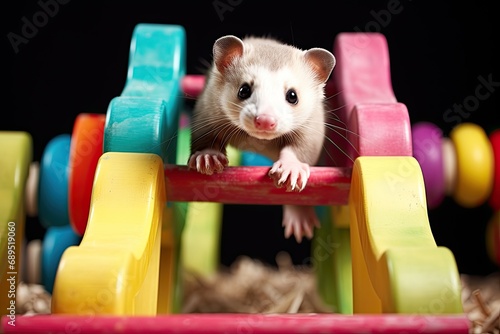 Ferret Agility Training, agility and playful antics of trained ferrets navigating obstacle courses.	