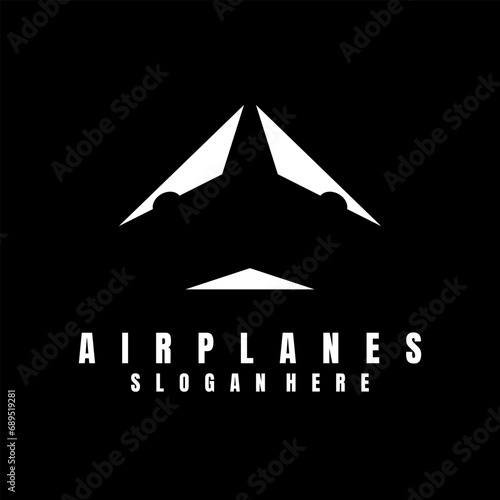AIRPLANE JET BIRD LOGO DESIGN VECTOR ART