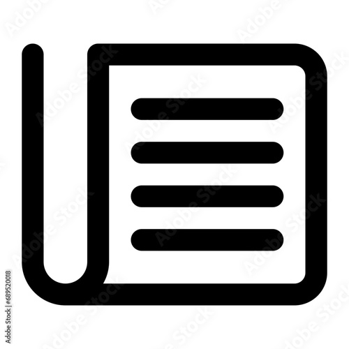 newspaper line icon