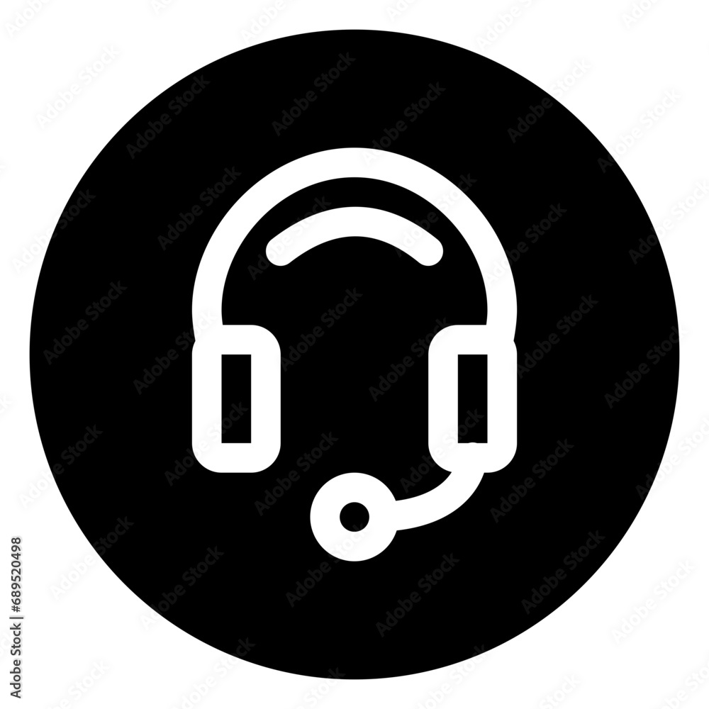 headset glyph icon headset glyph icon