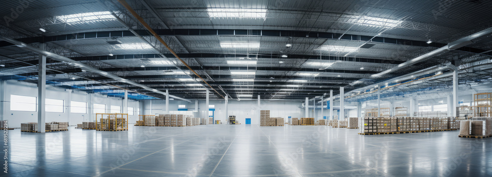 A super-large steel structure enterprise warehouse