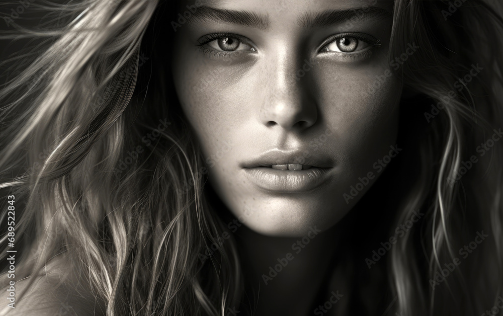 Fototapeta premium Natural beauty and flawless of a young woman features without any makeup