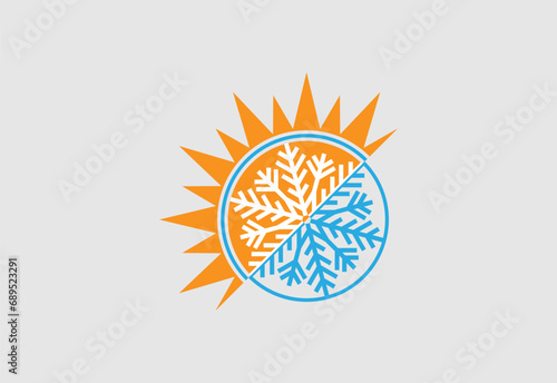 cold symbol Set of snowflakes charismas design pro vector
