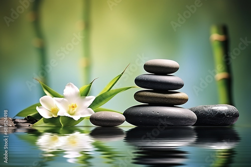 Wellness background  spa still life  meditation  feng shui  relaxation  zen concept