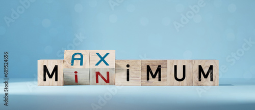 Fotografie Maximum or minimum symbol