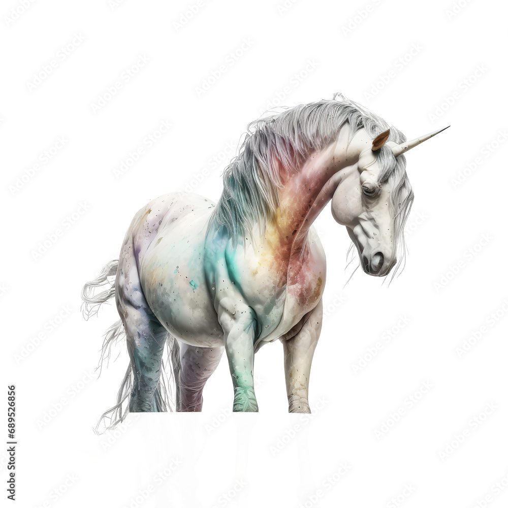 Obraz premium cute unicorn isolated on white