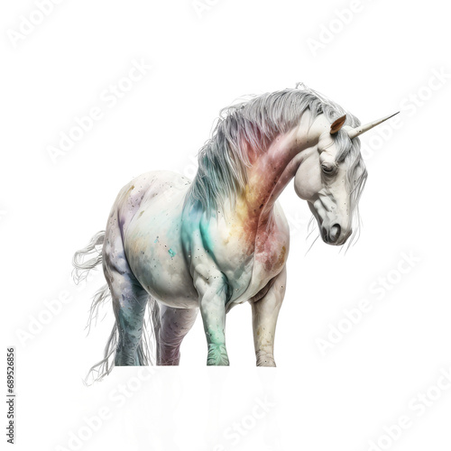 cute unicorn isolated on white