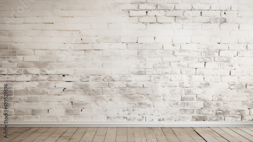 White painted brick wall background