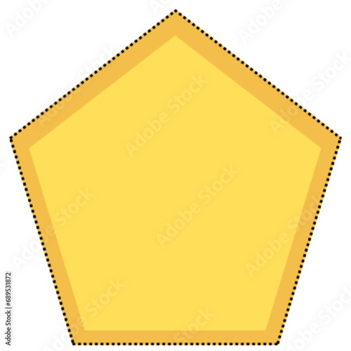 yellow label isolated