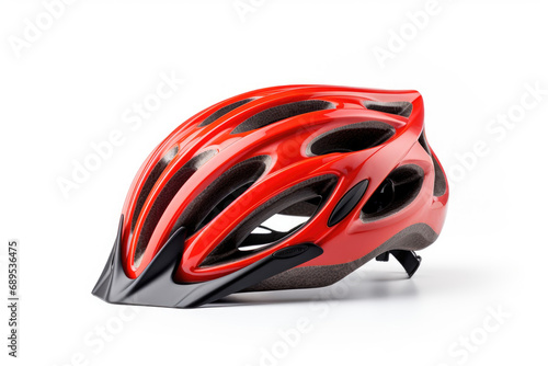red bicycle helmet