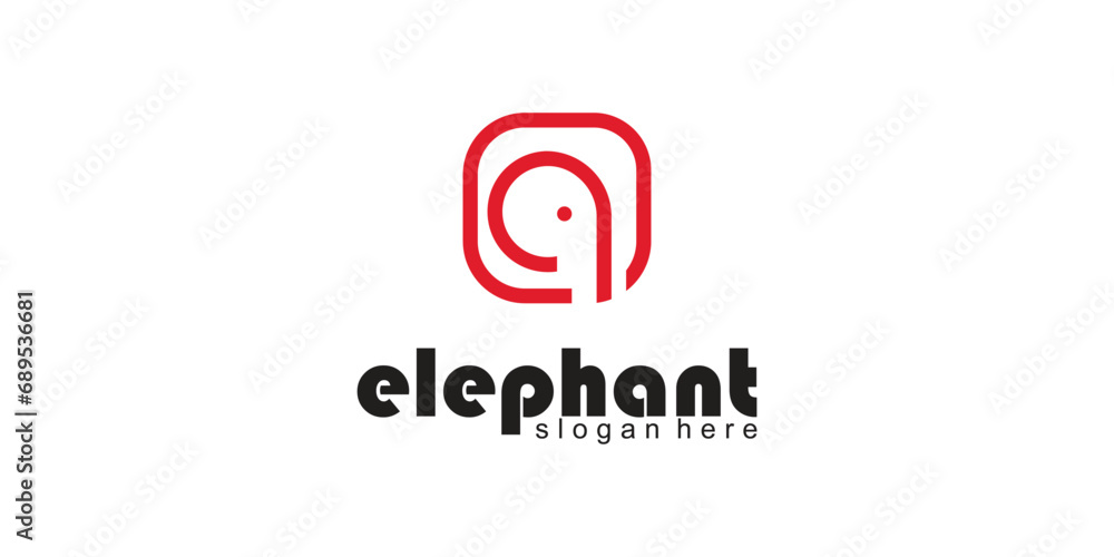 Creative elephant logo design with modern concept| head elephant| premium vector Creative elephant logo design with modern concept| head elephant| premium vector