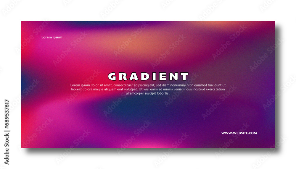 Naklejka premium Abstract color gradient modern blurred background and film grain texture template with an elegant
