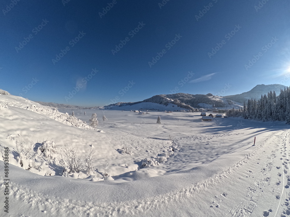Winter wonderland snow covered environment Winter wonderland snow covered environment