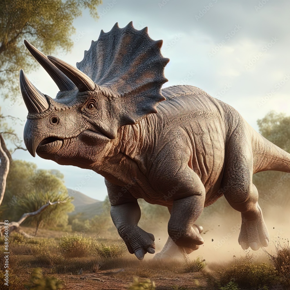 Fototapeta premium Triceratops Running