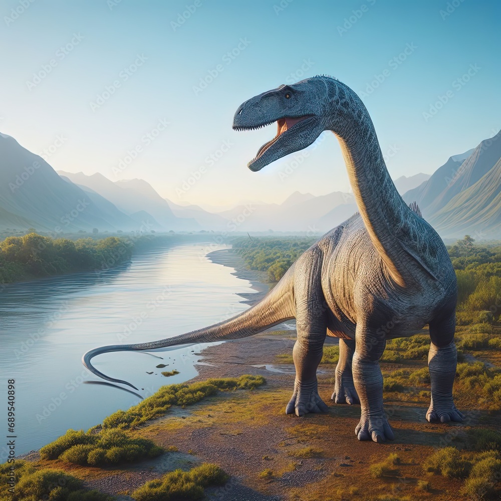 Obraz premium Brontosaurus in wild