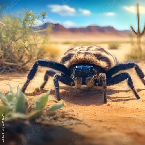 Tarantula in desert generative ai  © Ebad