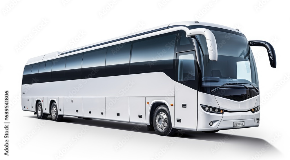 Luxury bus on white background.