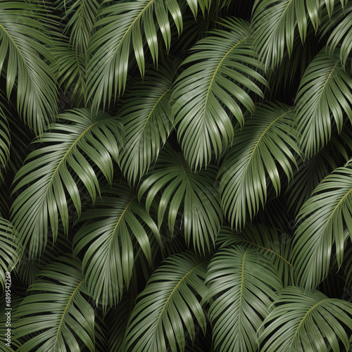 Square tropical green leave background  Dark green wallpaper