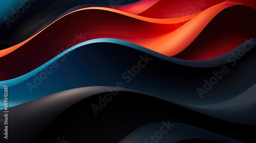 Abstract Gradients curve, black, red, dark blue, motion, dark color Background