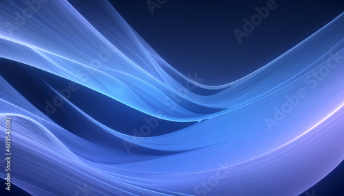 ABSTRACT BLUE WAVE, 3d render, perfect shape, aesthetic, colorful background with abstract shape glowing in ultraviolet spectrum, curvy neon lines, Futuristic energy concept