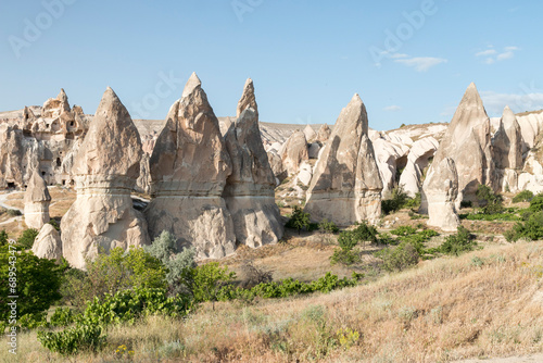 Fairy chimneys, the unique volcanic formations, Cappadocia, Tukrey