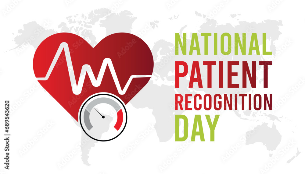 Vector illustration on the theme of National Patient Recognition Day observed each year during February.banner, Holiday, poster, card and background design. - obrazy, fototapety, plakaty 