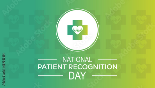 Vector illustration on the theme of National Patient Recognition Day observed each year during February.banner, Holiday, poster, card and background design.