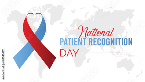 Vector illustration on the theme of National Patient Recognition Day observed each year during February.banner, Holiday, poster, card and background design.