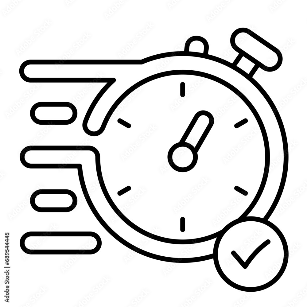 Stopwatch vector icon on line Stopwatch vector icon on line