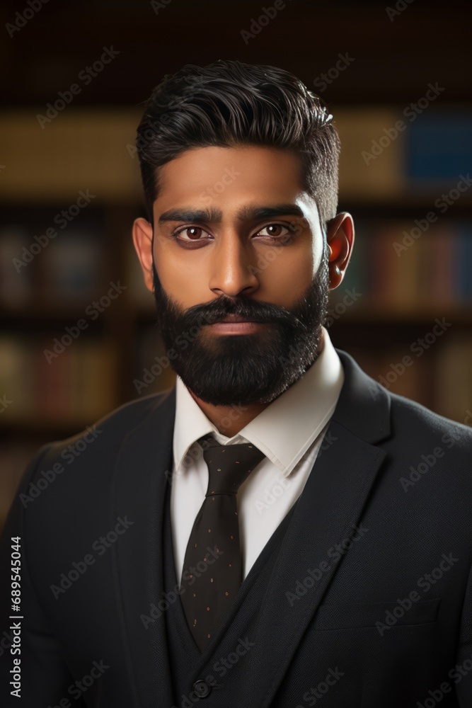 A Distinguished Gentleman in a Handsome Suit and a Well-Groomed Beard A Distinguished Gentleman in a Handsome Suit and a Well-Groomed Beard