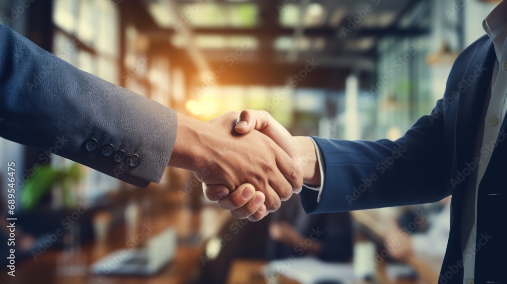 Business Handshake in Corporate Environment