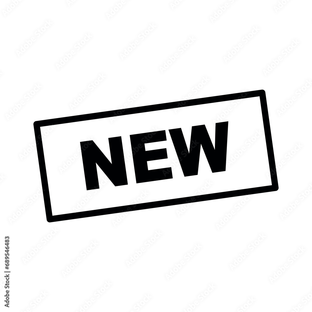 new square sticker. new sign. new banner