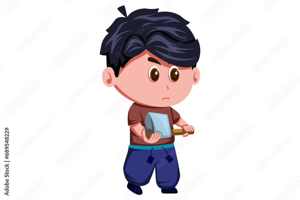 Cute Boy Character Design Illustration Cute Boy Character Design Illustration