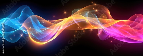 Vibrant Colorful Abstract Waves in Dynamic Flow Design