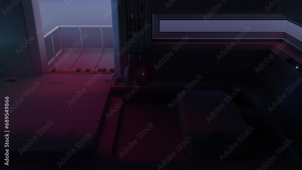 Fototapeta premium cyberpunk light in the night